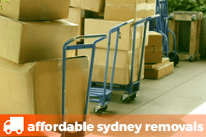 sydney removalist boxes on trolleys ready for secure reliable removals services